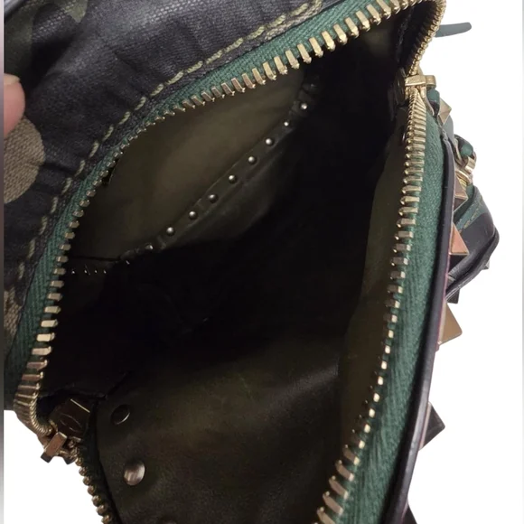 VALENTINO  Garavani Rockstud Leather Backpack Camouflage - Picture 11 of 16
